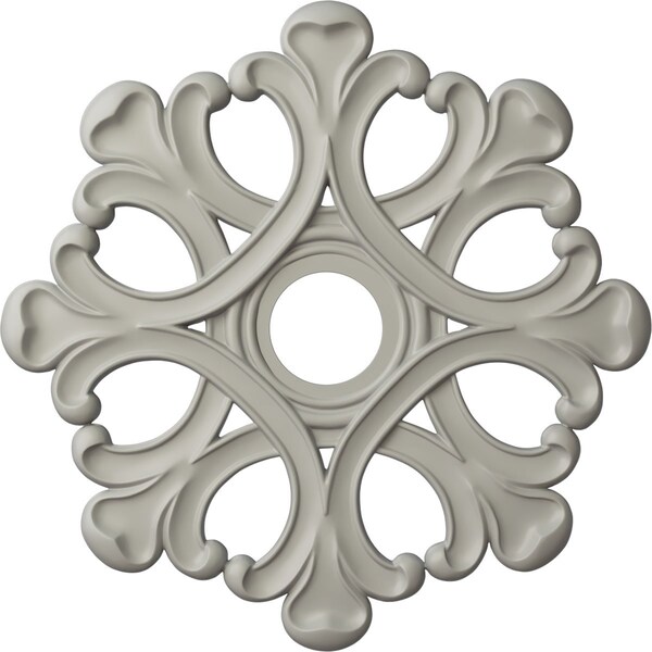 Ekena Millwork Angel Ceiling Medallion (Fits Canopies up to 4 3/8"), 20 7/8"OD x 3 5/8"ID x 1"P, Pot of Cream CM20ANPCF - main